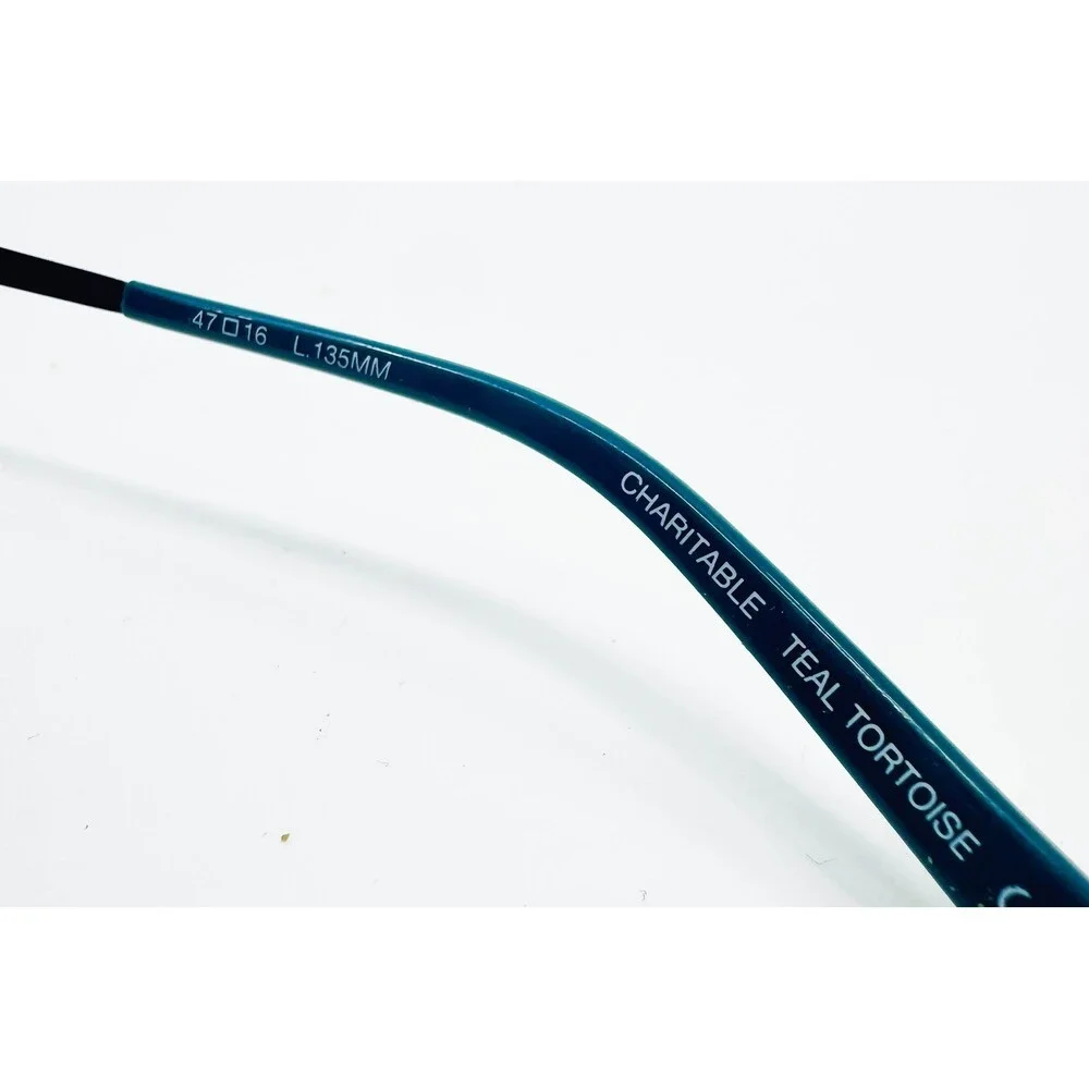 Aspire Eyeglasses Womens Teal Tortoise Charitable Cat Eye 47-16-135